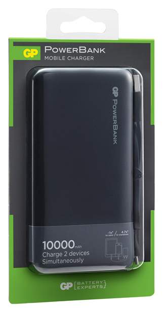 Внешний аккумулятор GP GPRP10ABBE-2FB1 10000 мА/ч Black