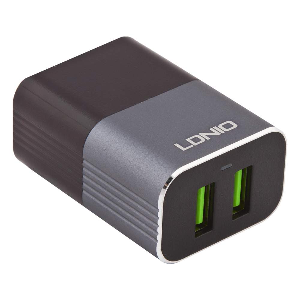 Сетевое зарядное устройство LDNIO A2206, 2 USB, 3 A, black