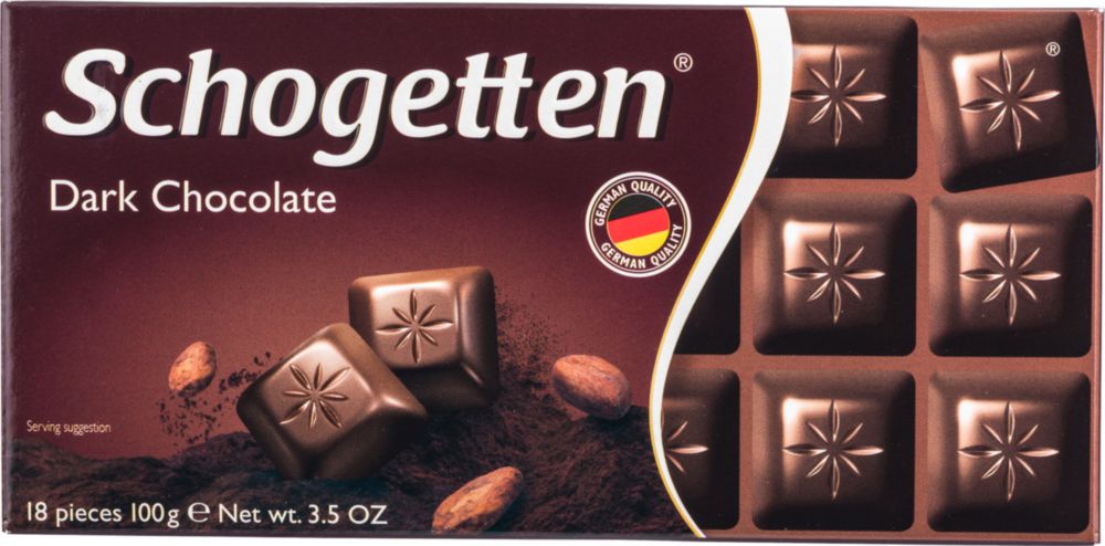 Шоколад темный Schogetten dark chocolate 100 г