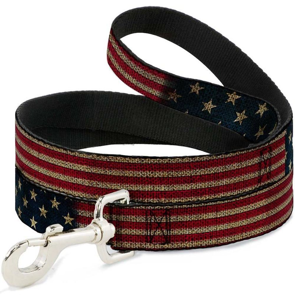Поводок для собак Buckle-Down Флаг США, полиэстер, сталь, разноцветный, 120 см