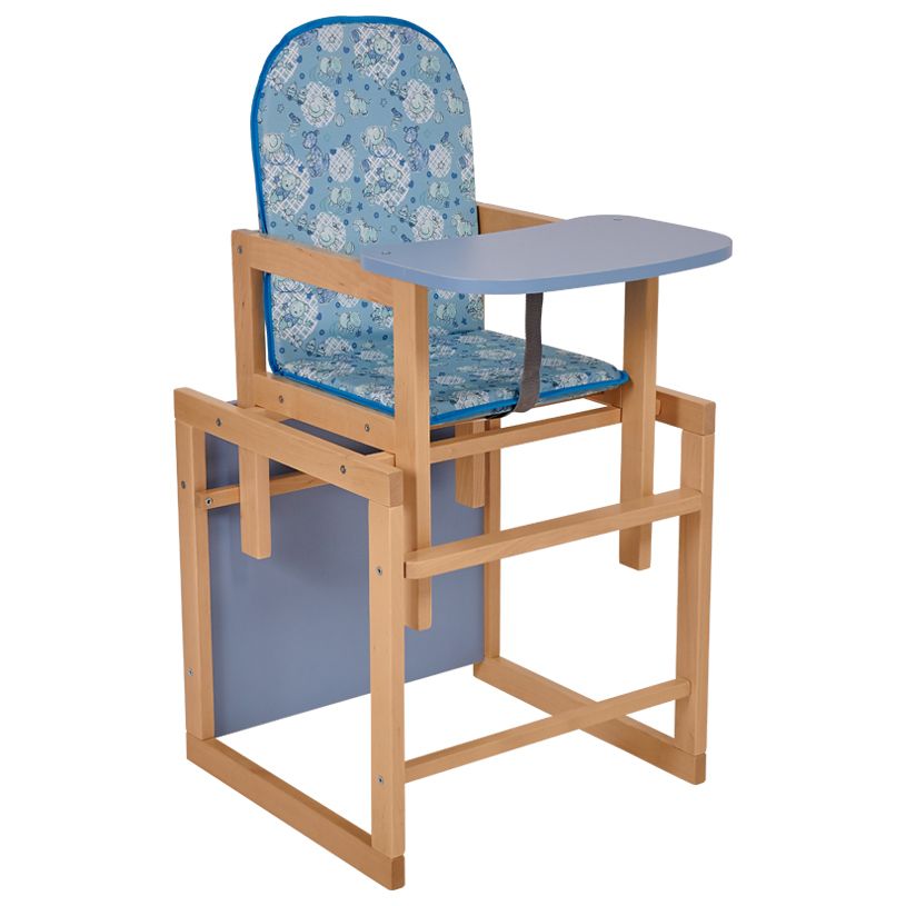 Складной растущий детский стул FORLIKE с подлокотниками, цвет натуральный, прозрачный матовый лак