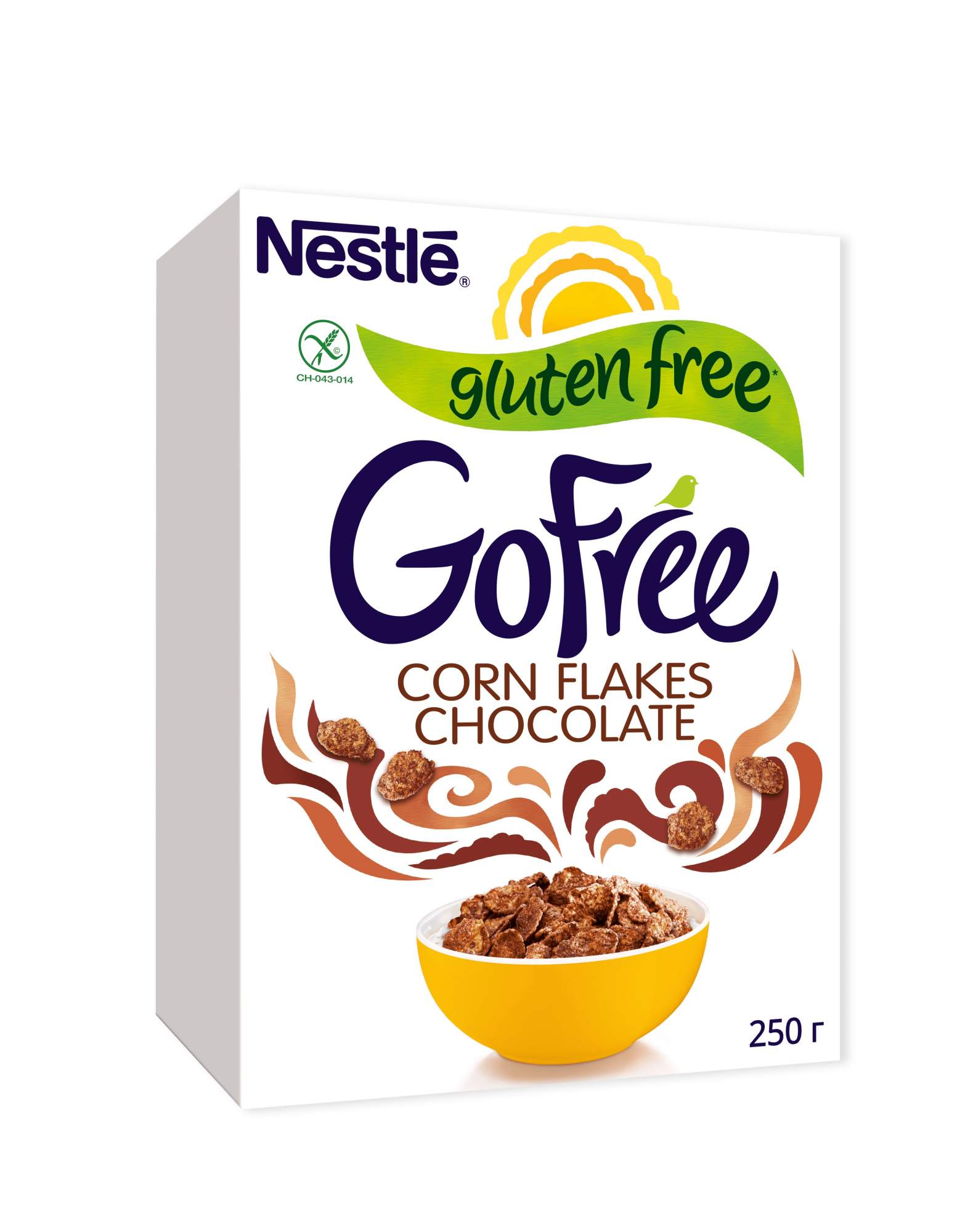 Хлопья кукурузные шоколадные Nestle Gofree обогащенные витаминами 250 г