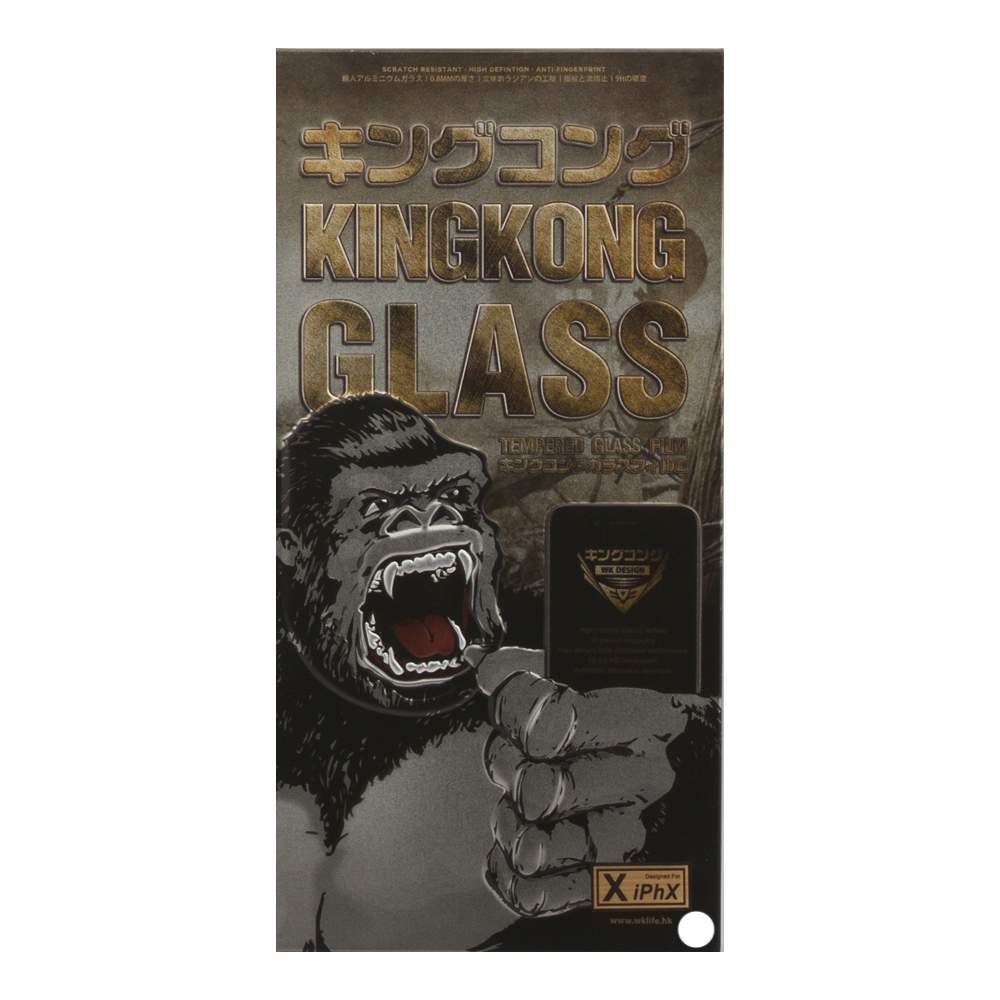 Защитное стекло для iPhone X WK Kingkong Series 3D Full Cover Curved Glass (белое)