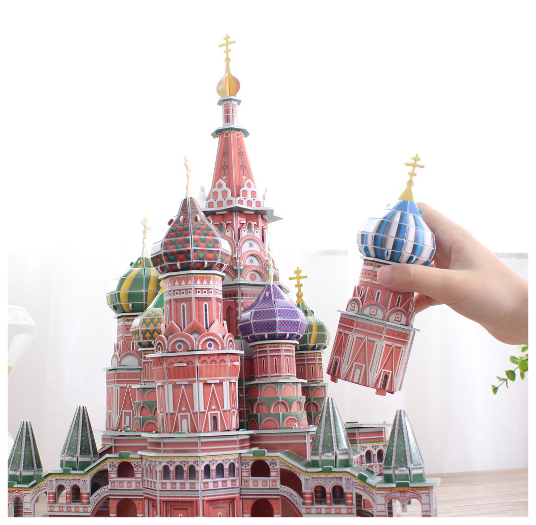 3д пазл из картона. 3d пазл CUBICFUN St. Basil's Cathedral led. CUBICFUN собор Василия Блаженного. REZARK пазл 3d собор Василия Блаженного. 3д пазл собор Василия Блаженного.