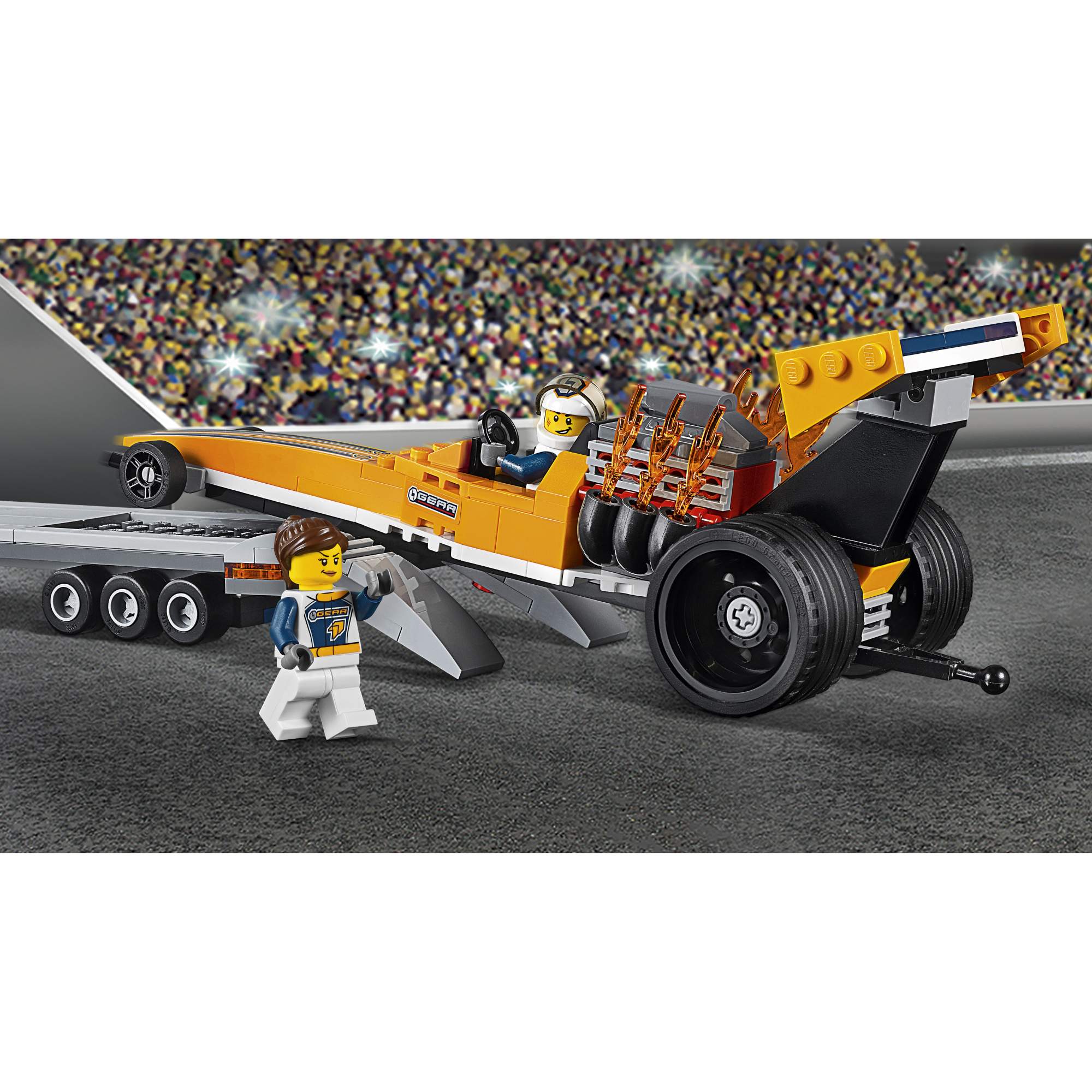 Конструктор LEGO City Great Vehicles Грузовик для перевозки драгстера (60151)