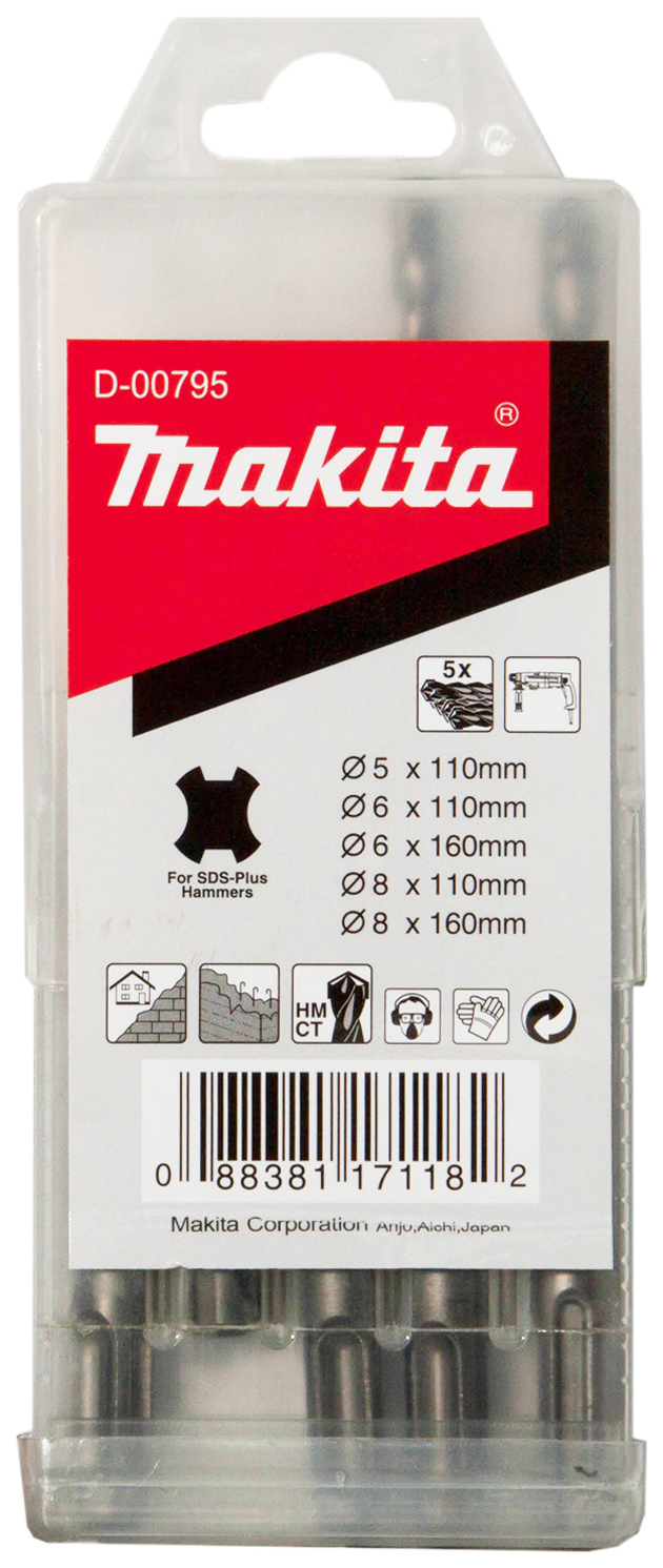 Набор буров для перфоратора Makita D-00795 - купить в Приоритет М, цена на Мегамаркет