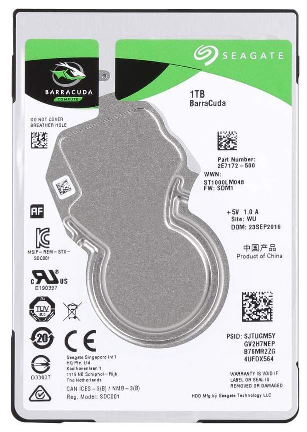 Жесткий диск Seagate BarraCuda 1ТБ (ST1000LM048) - купить в Digital Solutions, цена на Мегамаркет