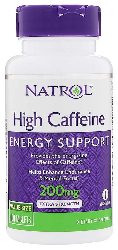 Энергетик Natrol High Caffeine, 100 таблеток, unflavoured