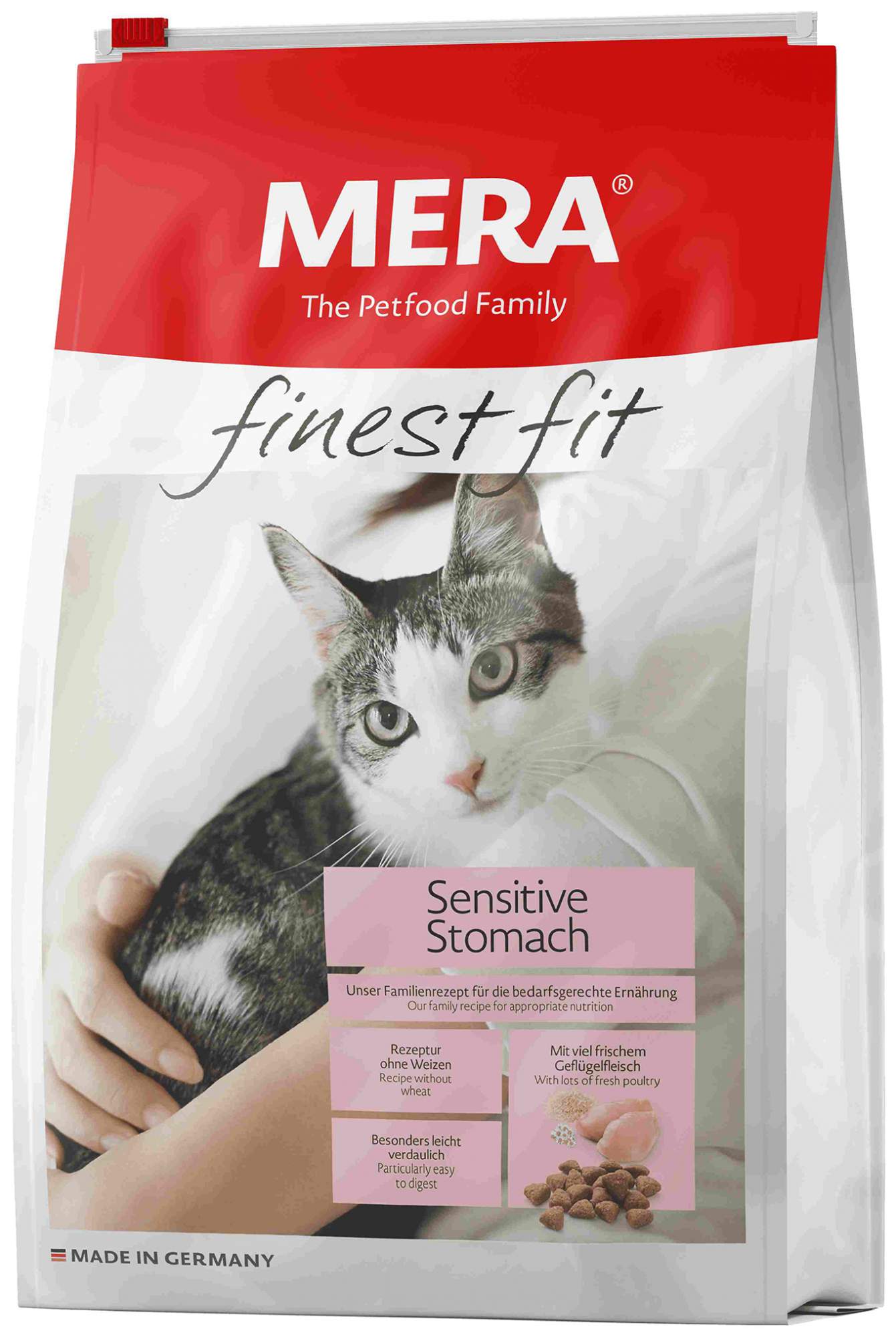 Сухой корм для кошек MERA Finest Fit Sensitive Stomach, курица, 10кг