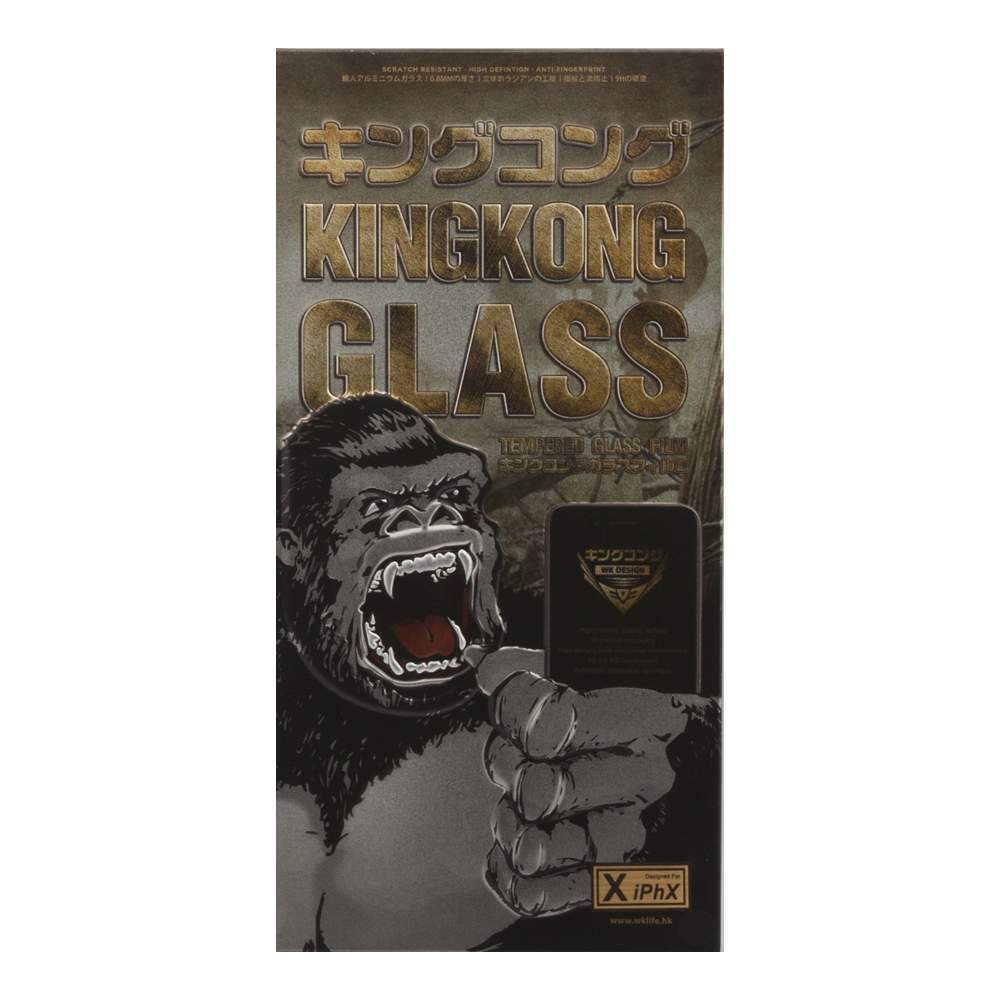 Защитное стекло для iPhone X WK Kingkong Series 3D Full Cover Curved Glass (черное)
