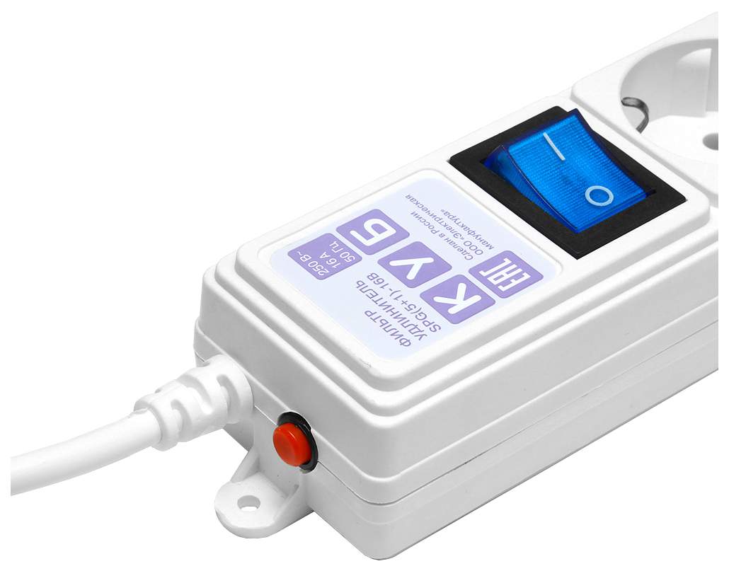 Сетевой фильтр Power Cube SPG-B (5+1)-16B, 6 розеток, 0,5 м, White ...