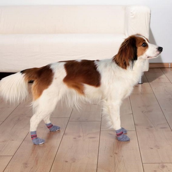Носки Trixie для собак не скользящие XXS–XS серые - 2 шт