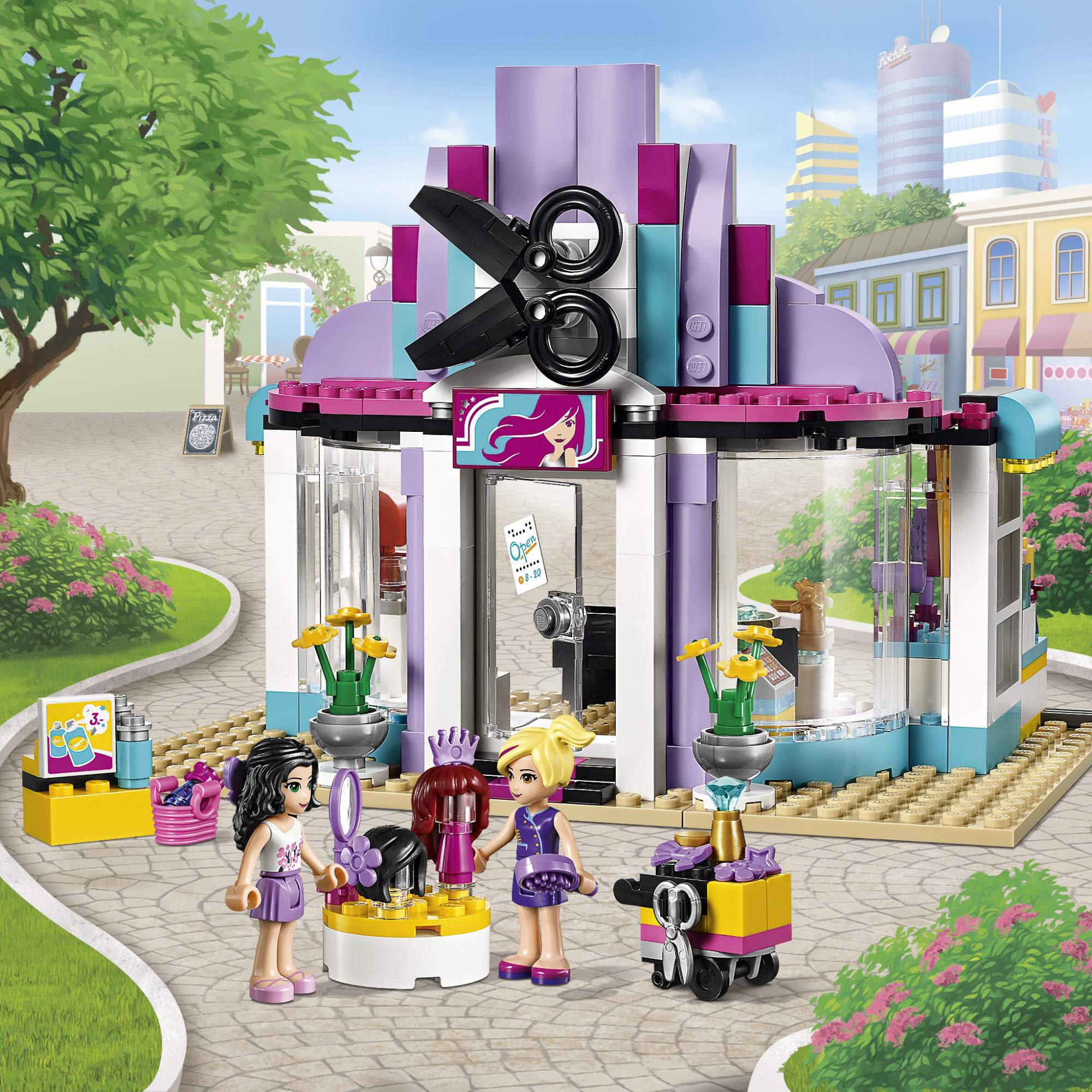 Хартлейк сити. Лего friends парикмахерская 41093. Конструктор LEGO friends 41093 парикмахерская. Лего френдс 41093. Лего френдс салон красоты.