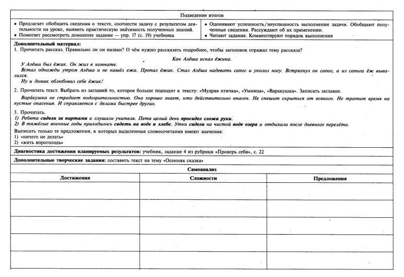 Русский Язык, 2 класс технологические карты Уроков по Учебнику В.П, канакиной, В.Г, Горец