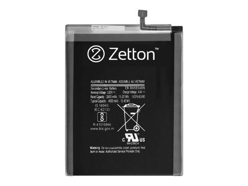 Аккумулятор для телефона Zetton 4000мА/ч для Samsung Galaxy A20/Galaxy A30/Galaxy A30s