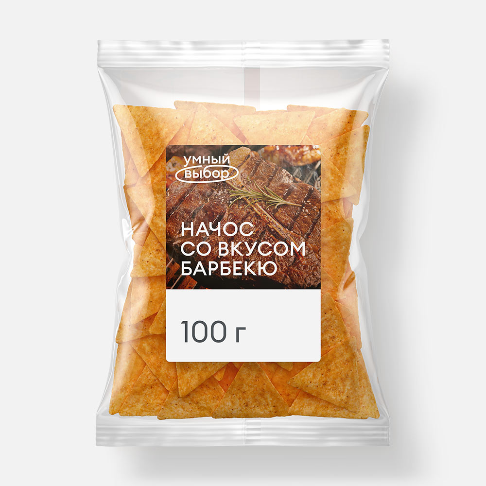 Начос Умный выбор кукурузные, со вкусом барбекю, 100 г - купить в Мегамаркет Москва Пушкино, цена на Мегамаркет