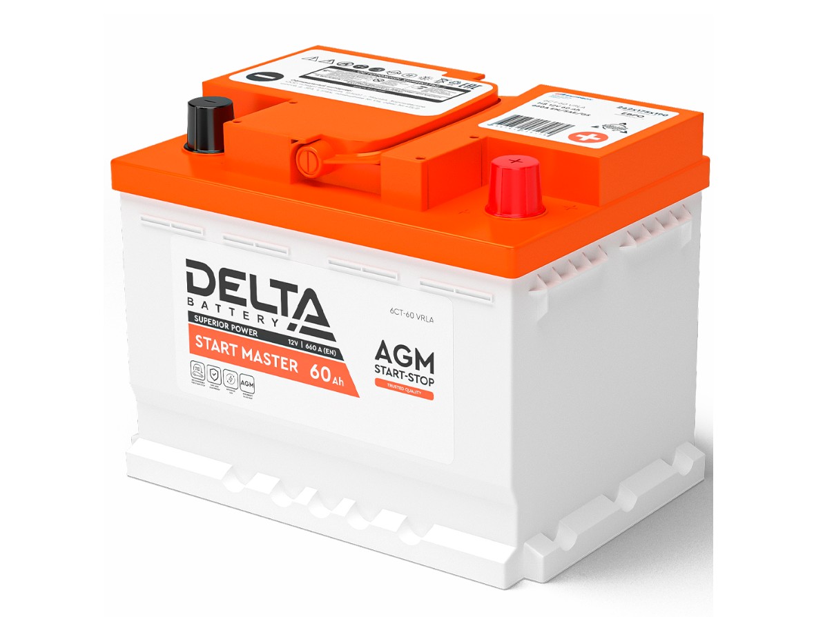 Купить аккумулятор автомобильный DELTA AGM Start Master 60Ah 660А обратная полярн. (242x175x190), цены на Мегамаркет | Артикул: 600016150695