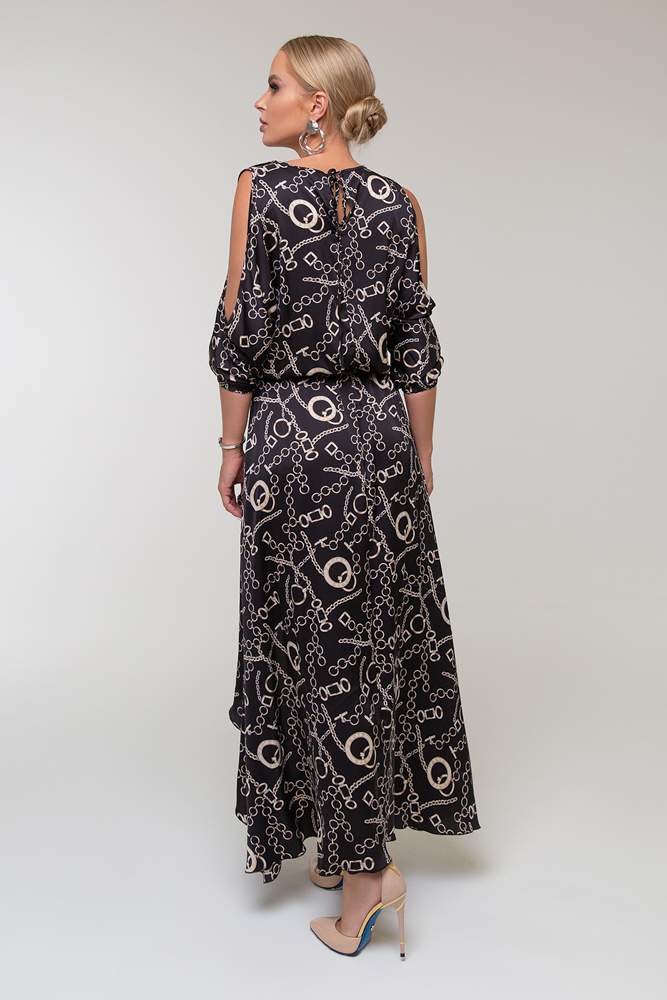 Платье женское Петербургский Швейный Дом 1396-3 черное 50 RU