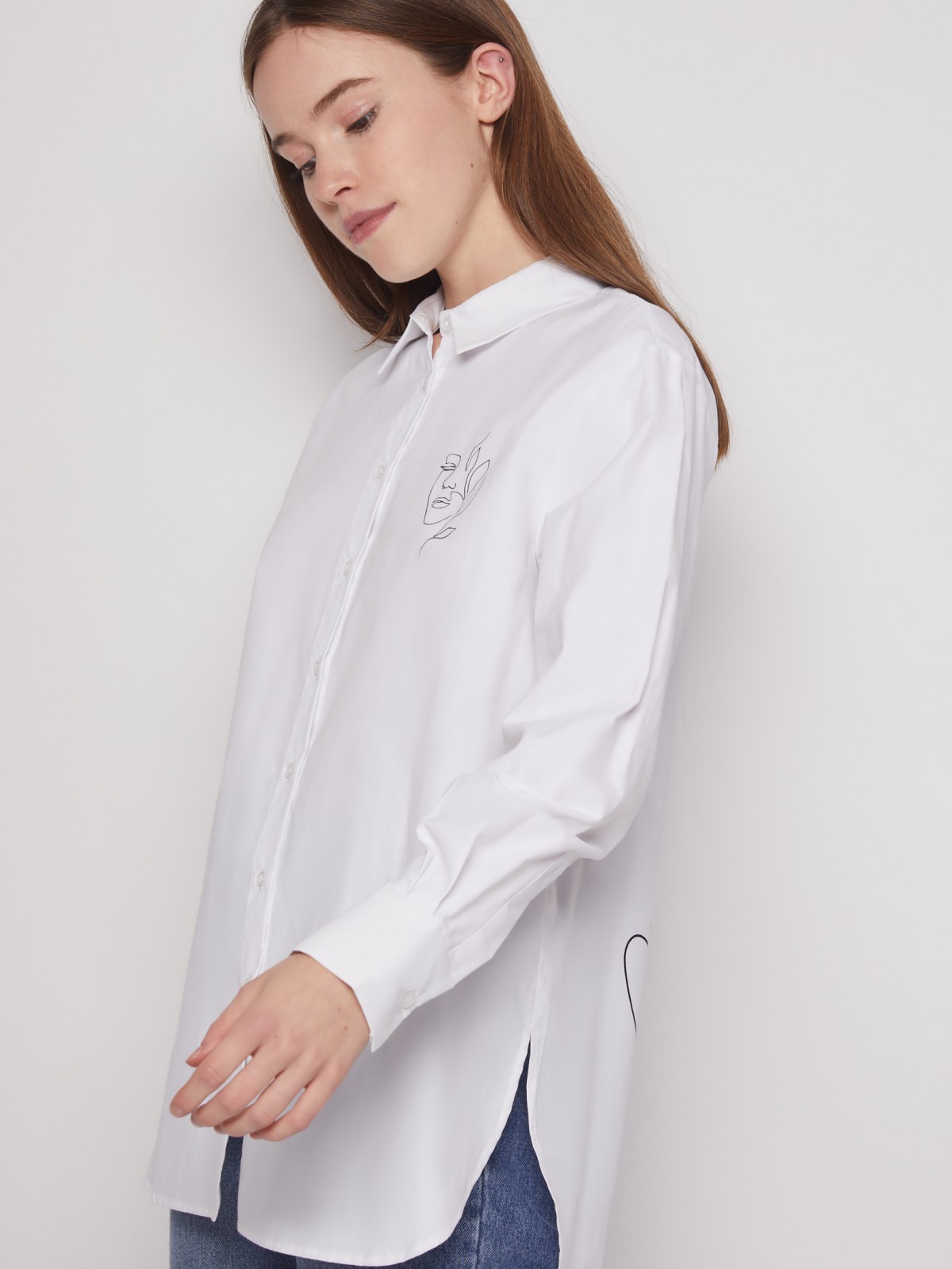 Рубашка женская Zolla 02211117Y033 белая M