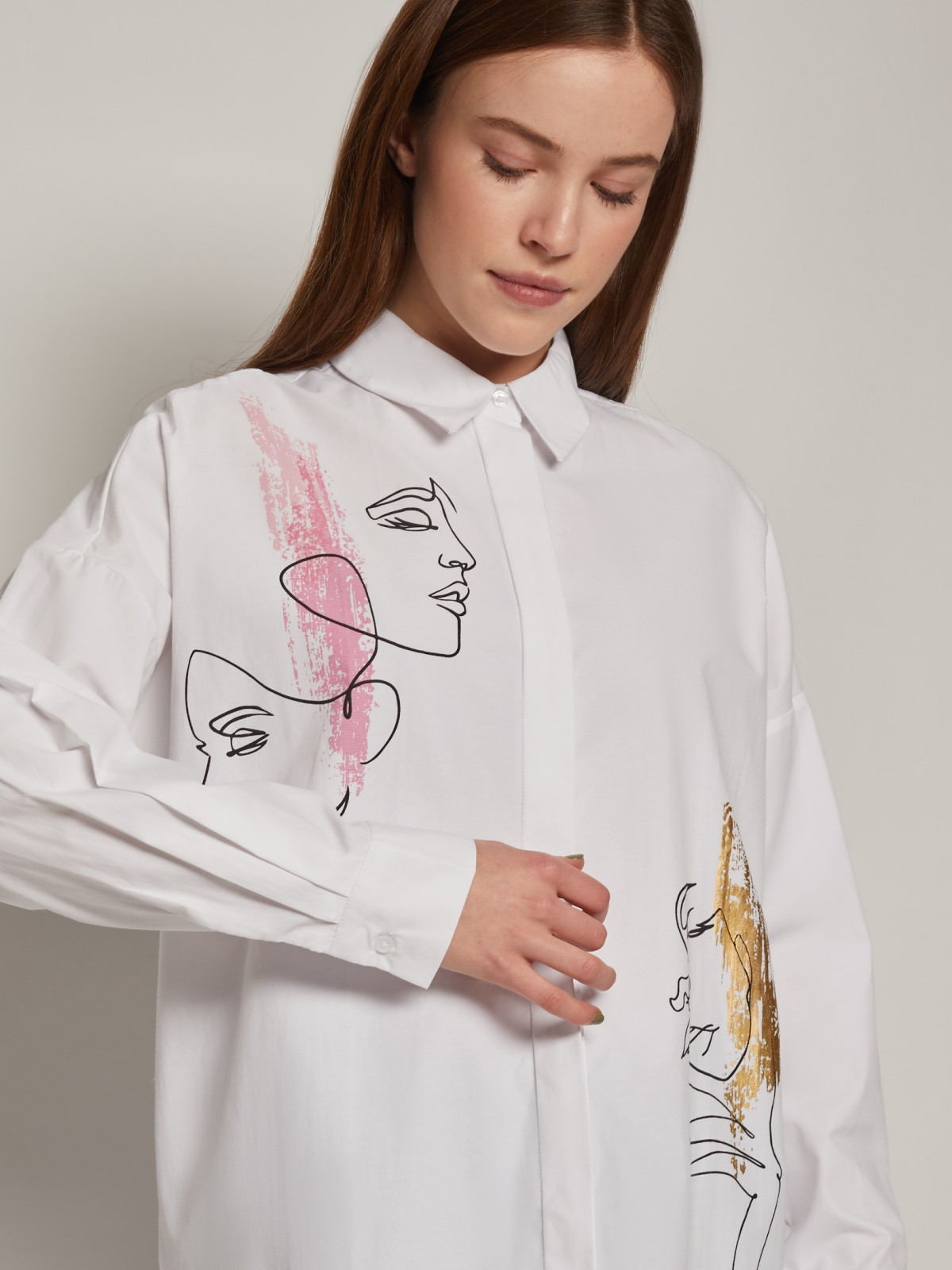 Рубашка женская Zolla 02212117Y023 белая M