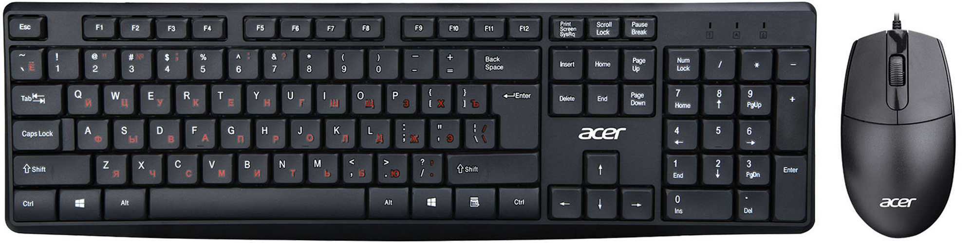 Комплект клавиатура и мышь Acer OMW141 (ZL.MCEEE.01M) - купить в Ситилинк, цена на Мегамаркет