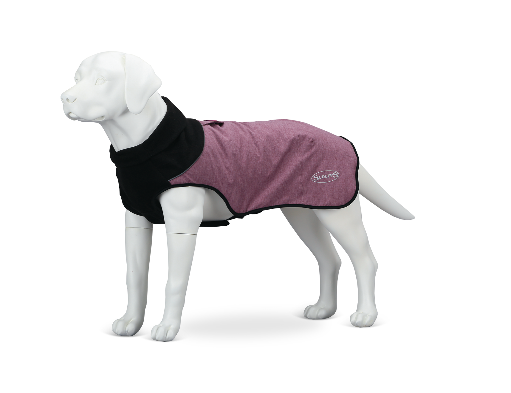 Попона для собак Scruffs Thermal, согревающая, унисекс, фиолетовая, длина спины 36 см