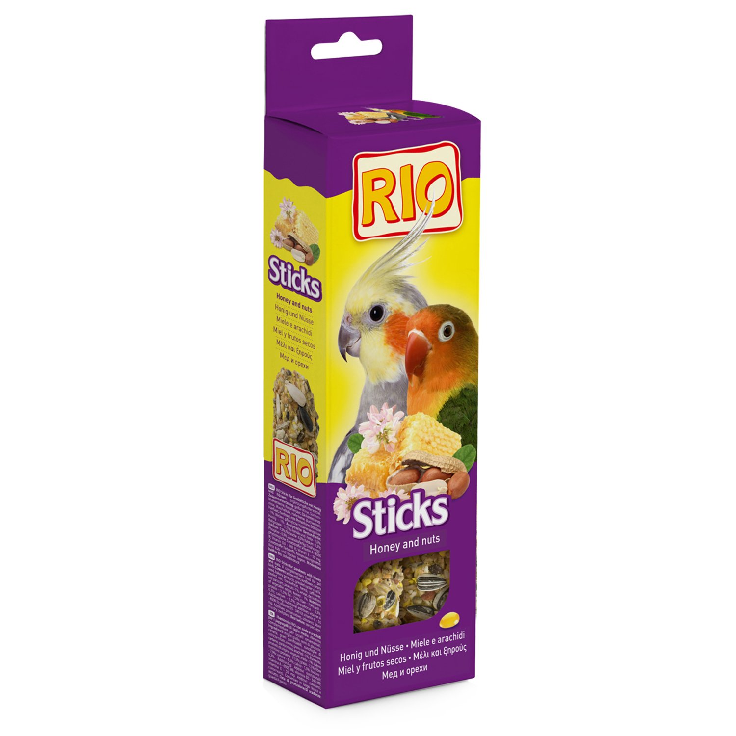 Лакомство для попугаев RIO Палочки с орехами и медом 2 х 90 гр., 0,18 кг