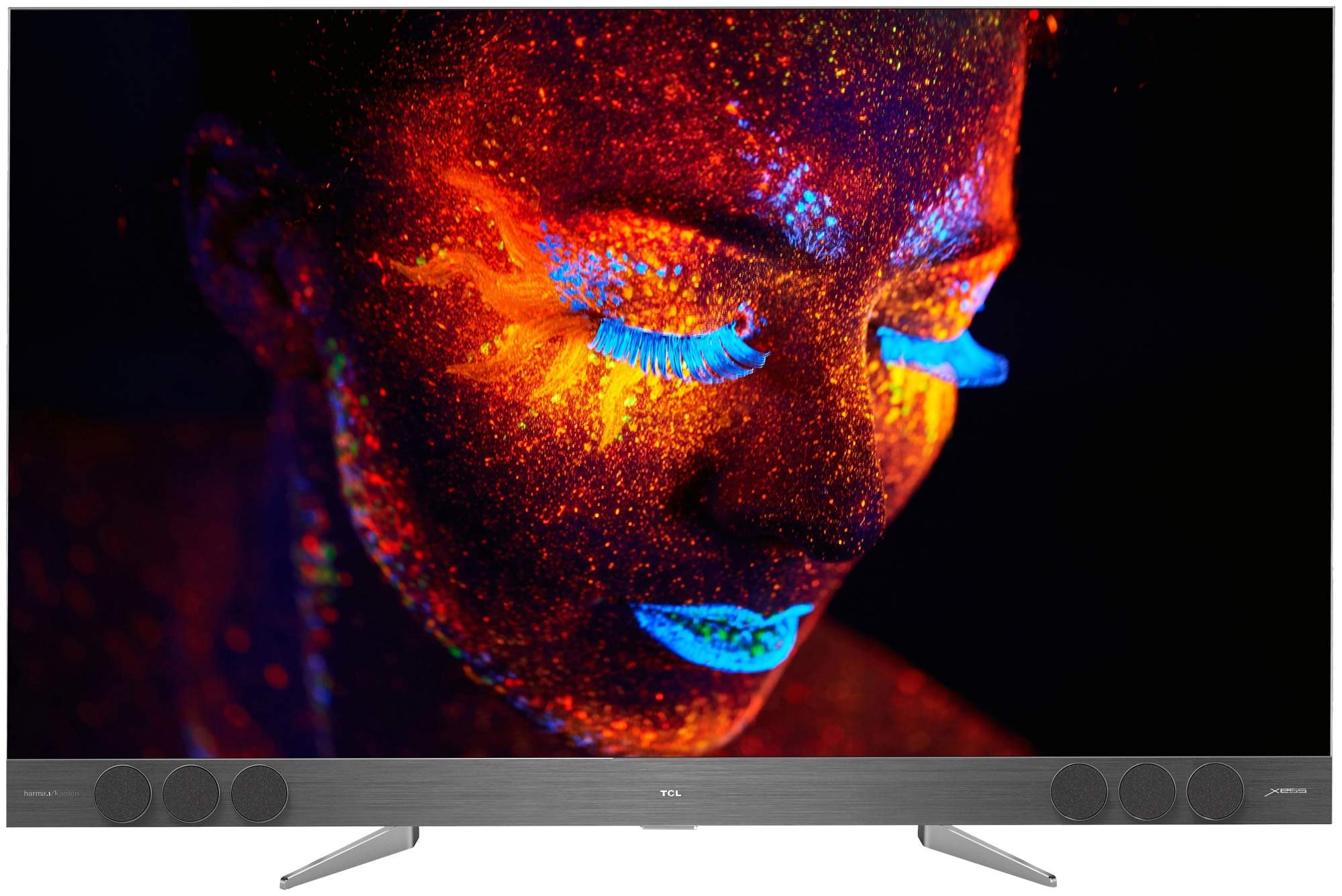 QLED телевизор TCL 65c815, 65", Ultra HD 4k. Светящееся лицо. Неоновое лицо. Флуоресцентные портреты.