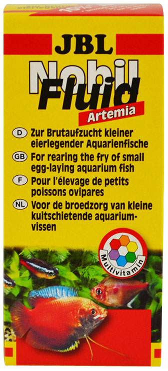 Корм для мальков JBL NobilFluid Artemia, жидкий, артемия, витамины, 50 мл