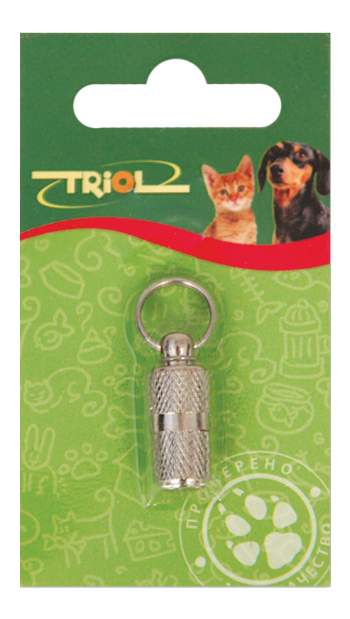 Адресник-капсула для кошек и собак Triol SH608, сталь, 3,5 см
