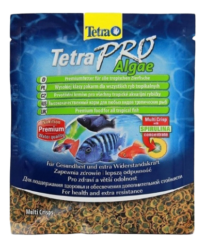 Корм для рыб Tetra PRO Algae, растительный, чипсы, 12 г