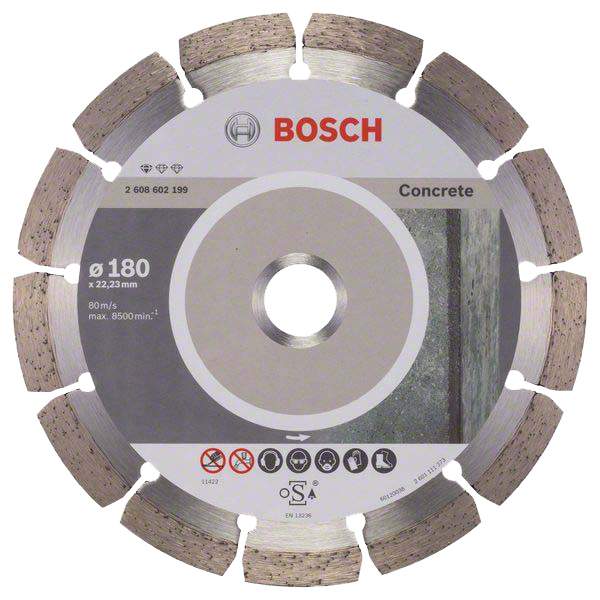 Диск отрезной алмазный Bosch Concrete 180x22.23мм (2608602199)