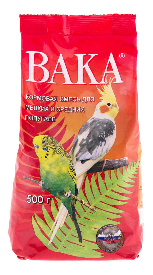 Основной корм Вака для мелких и средних попугаев 500 г
