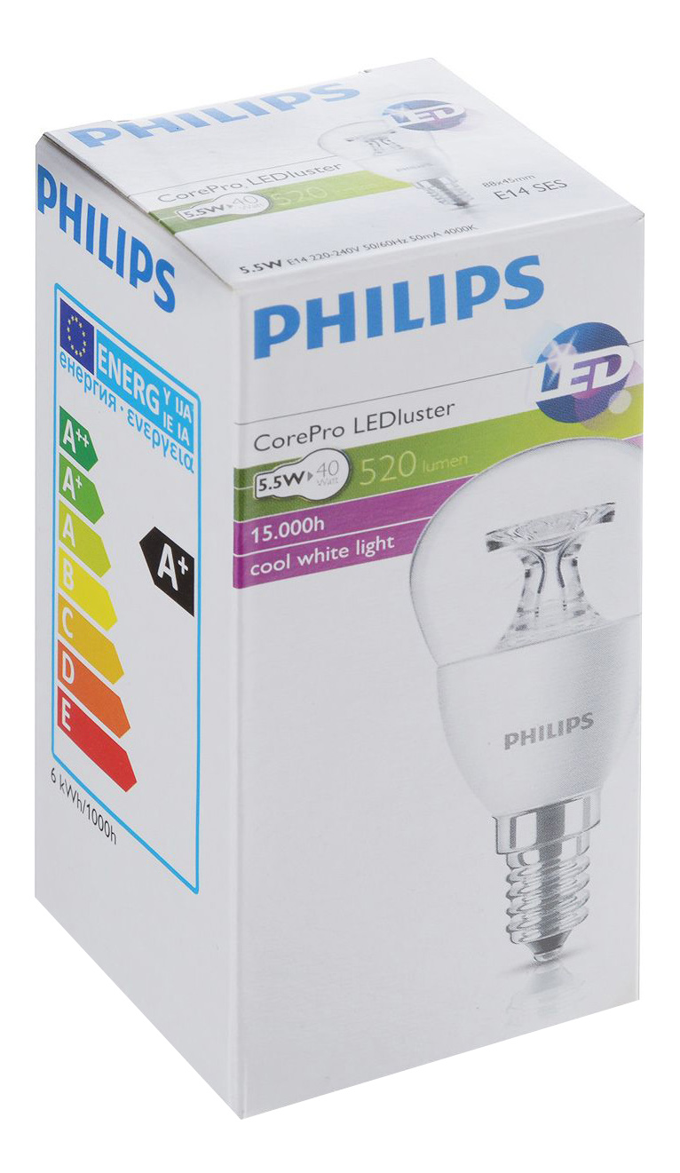 Озон филипс. Лампа светодиодная Philips COREPRO Lustre 2700k, e14, p45, 5.5Вт. Светодиодная лампа Philips led Lustre ND e14 5.5-40w, 2700k, 230v p45 CL. Philips лампочка светодиодная e14. Филипс лампочка Lustre 5,5.