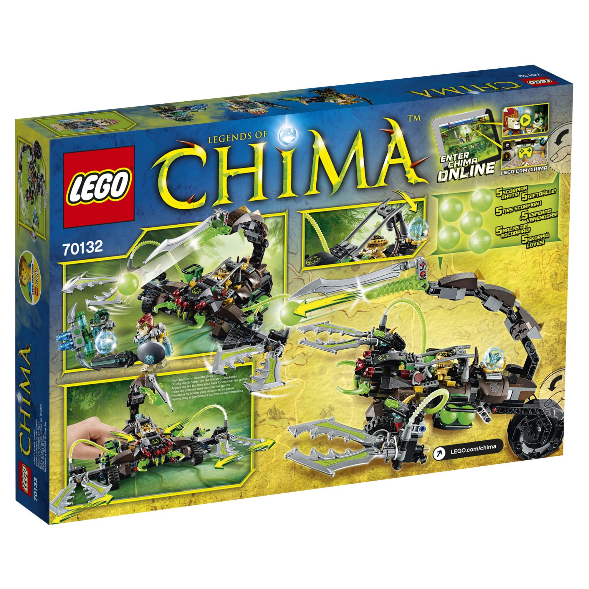 Конструктор LEGO Chima Жалящая машина скорпиона Скорма (70132) – купить в  Москве, цены в интернет-магазинах на Мегамаркет