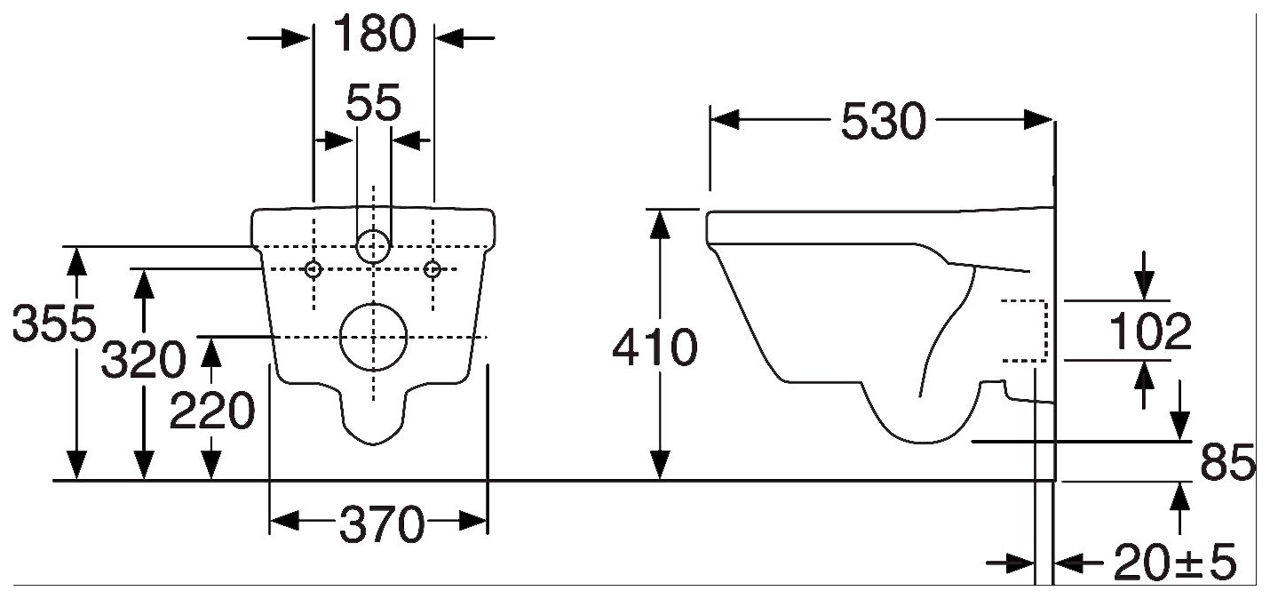 Подвесной унитаз Gustavsberg Hygienic Flush 5G84HR01 белый