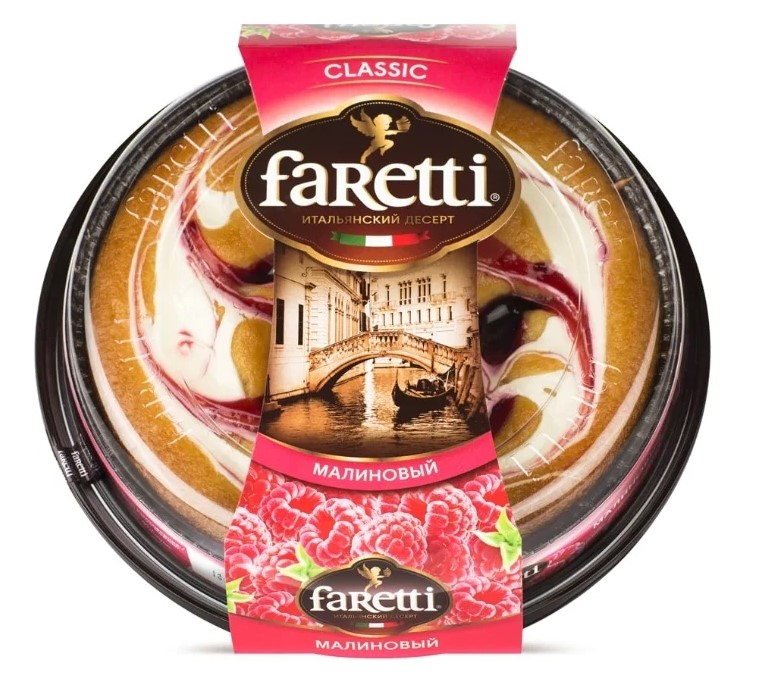 Торт Faretti малиновый 400 г