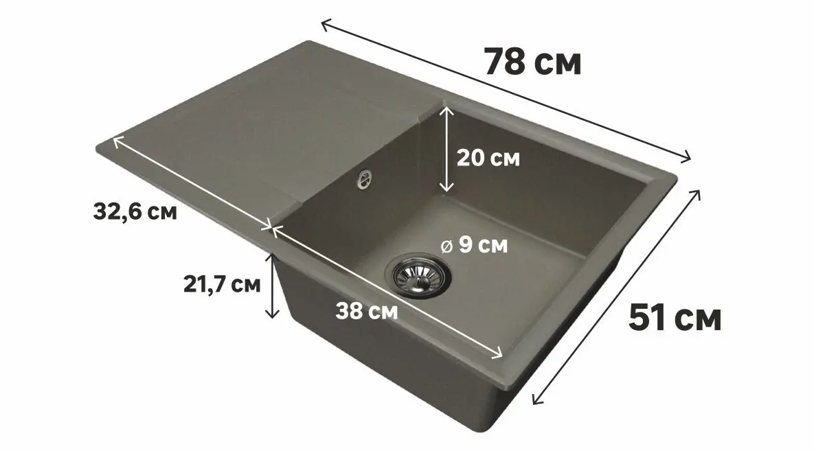 Мойка врезная delinia lm1