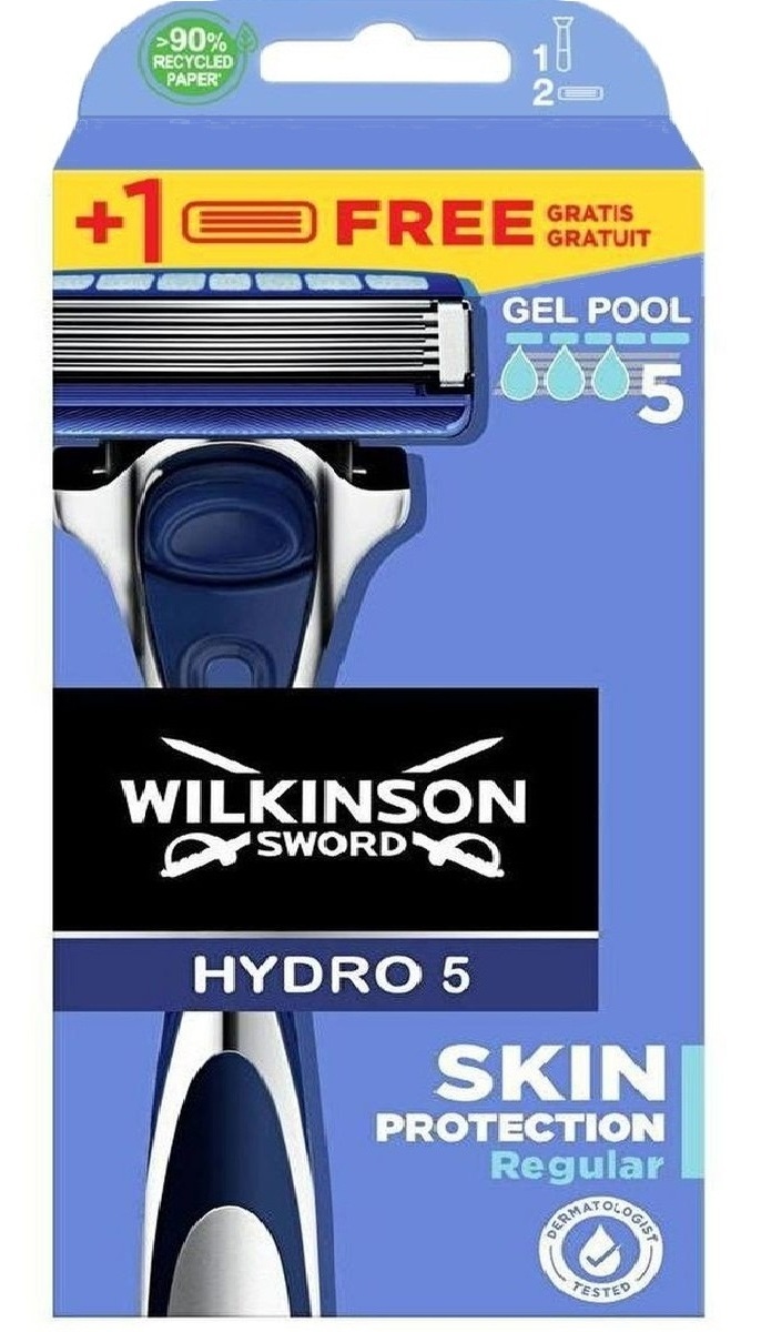 Бритвенный мужской станок с 2 сменными кассетами / Wilkinson Sword Hydro 5 Skin - купить в Dr.Blade, цена на Мегамаркет