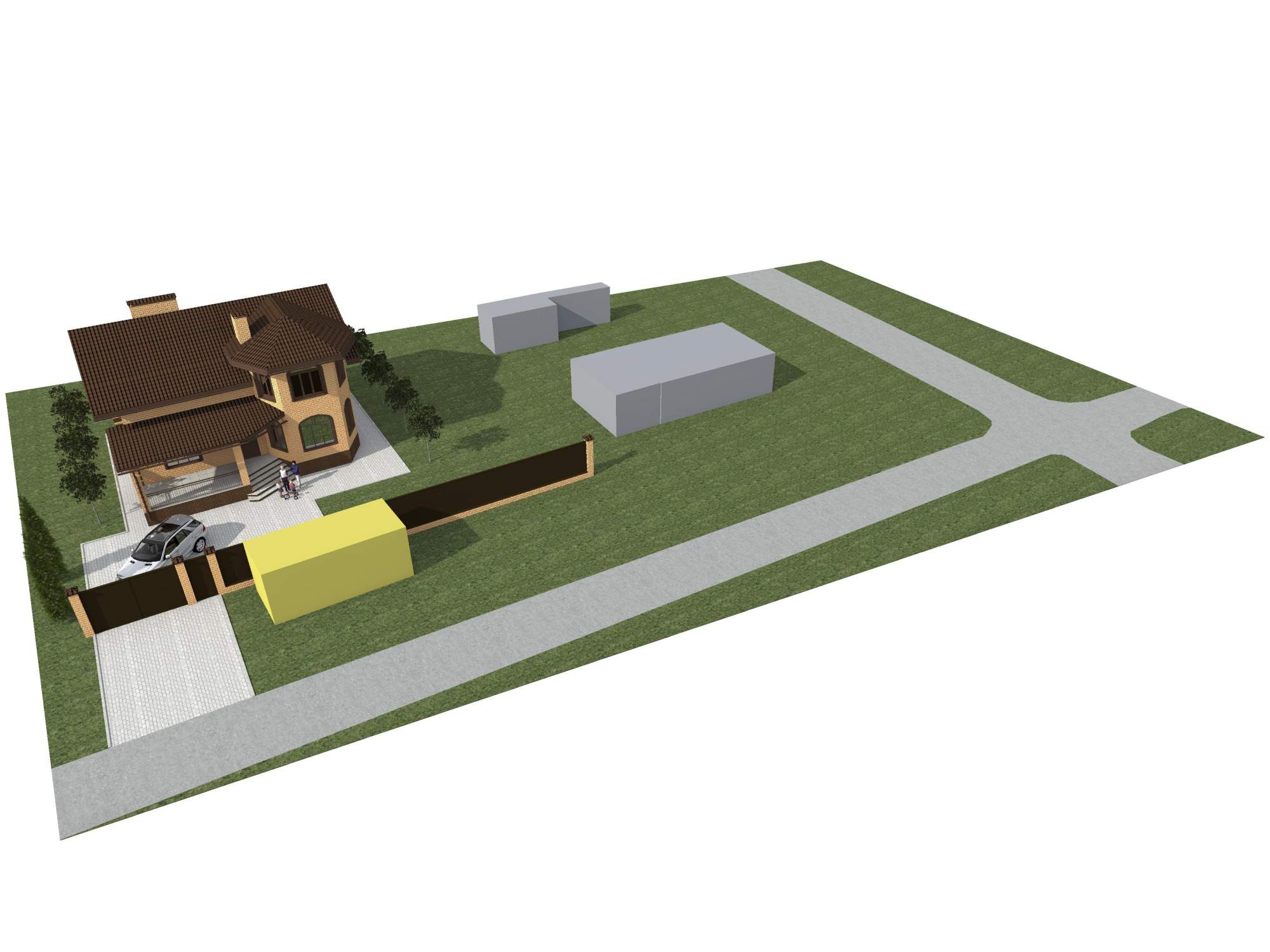 Проект двухэтажного дома из фундаментного блока, облицовка из ...