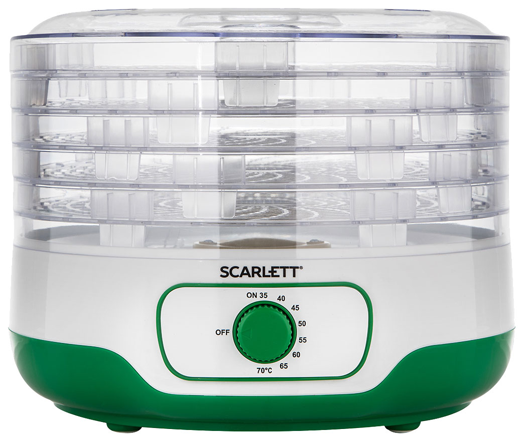 Сушилка для овощей и фруктов Scarlett SC-FD421011 green/white, купить в Москве, цены в интернет-магазинах на Мегамаркет