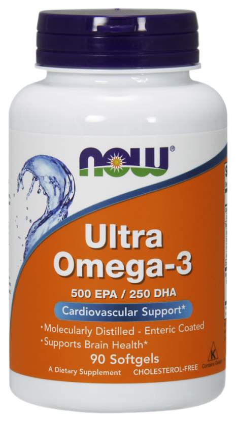 NOW Ultra Omega-3 500 EPA/250 DHA 90 капсул - купить в Sports health, цена на Мегамаркет