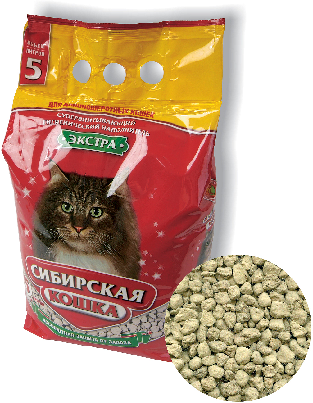 Впитывающий наполнитель Сибирская кошка Экстра, бентонитовый, 20 л