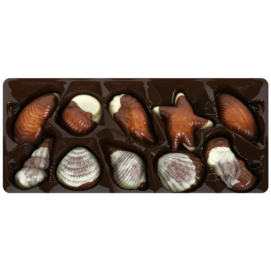 Конфеты ракушки. Ameri Belgian Chocolate Seashells 125 г. Шоколадные конфеты ракушки Бельгия Ameri. Амери шоколадные конфеты-ракушки с начинкой пралине 250гр 1/12 шт. Конфеты ракушки Ameri 125 g.