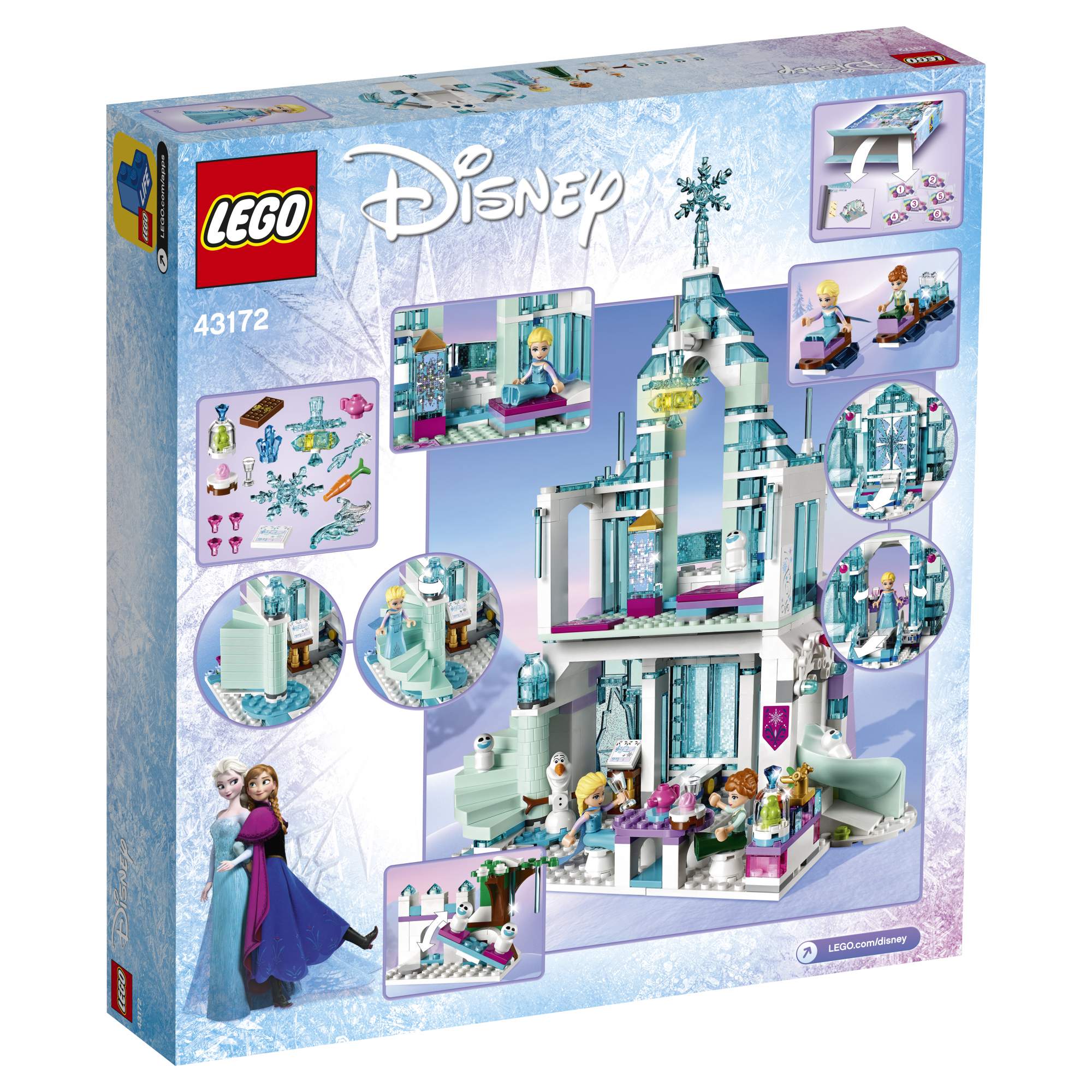 Отзывы о конструктор LEGO Disney Frozen 43172 Волшебный ледяной замок Эльзы  - отзывы покупателей на Мегамаркет | конструкторы LEGO 43172 - 100025498983