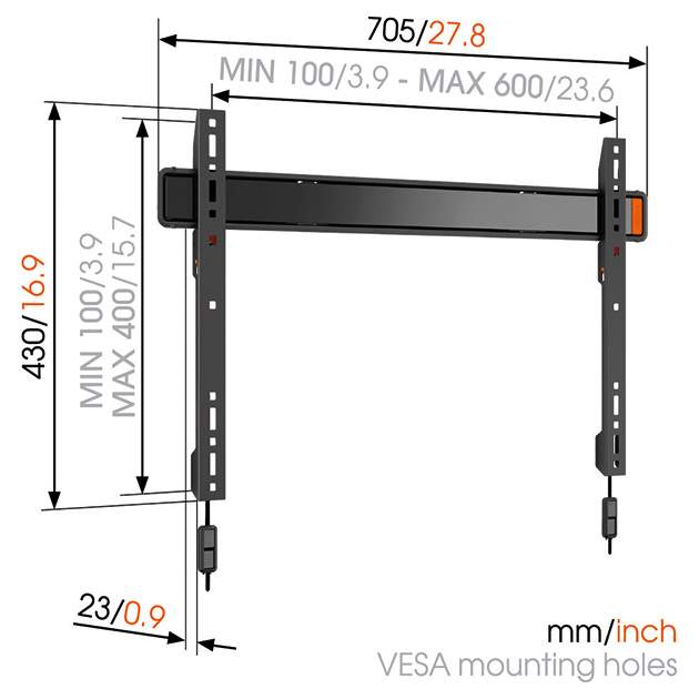 Кронштейн для телевизора Vogel's Flat W50080 Black