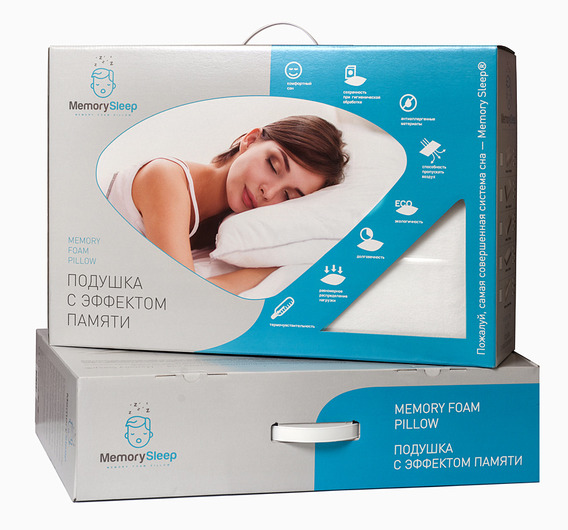 Ортопедическая подушка с эффектом памяти MemorySleep Classic