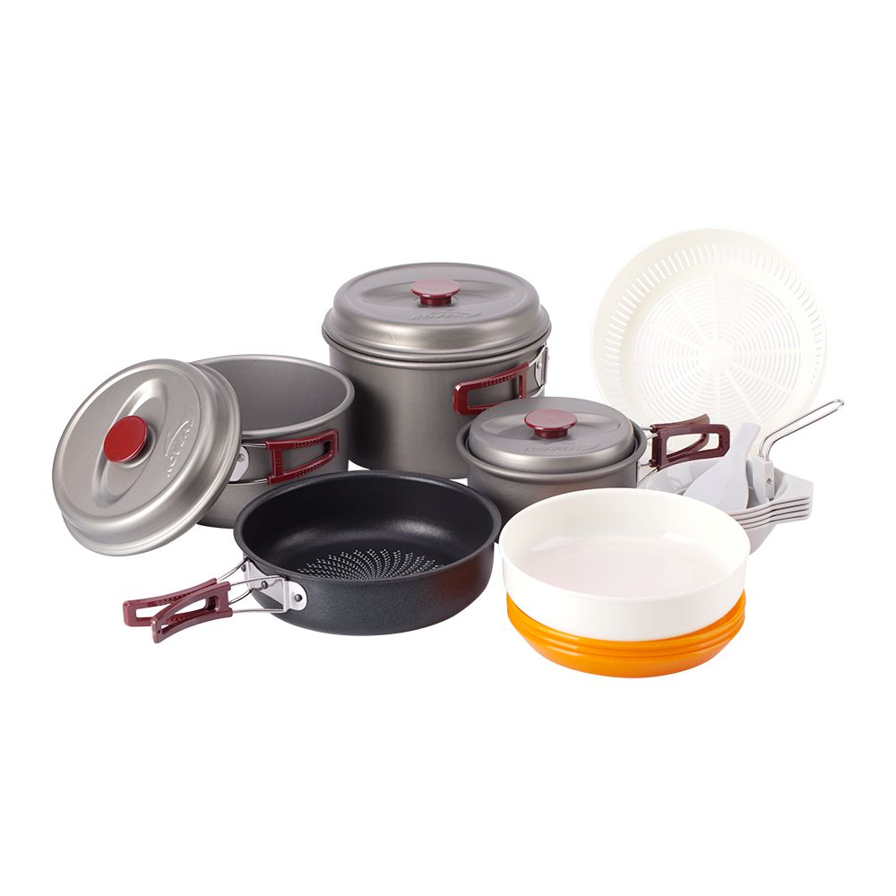 Набор походной посуды Kovea Hard 56 15 предметов, серый/оранжевый - купить в Москве, цены на Мегамаркет | 100024518284