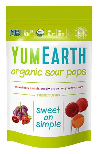 Карамель на палочке YumEarth organic sour lollipops