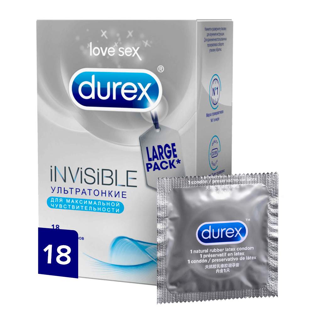 Набор презервативов Durex Invisible Ультратонкие 3х18 шт – купить в Москве,  цены в интернет-магазинах на Мегамаркет